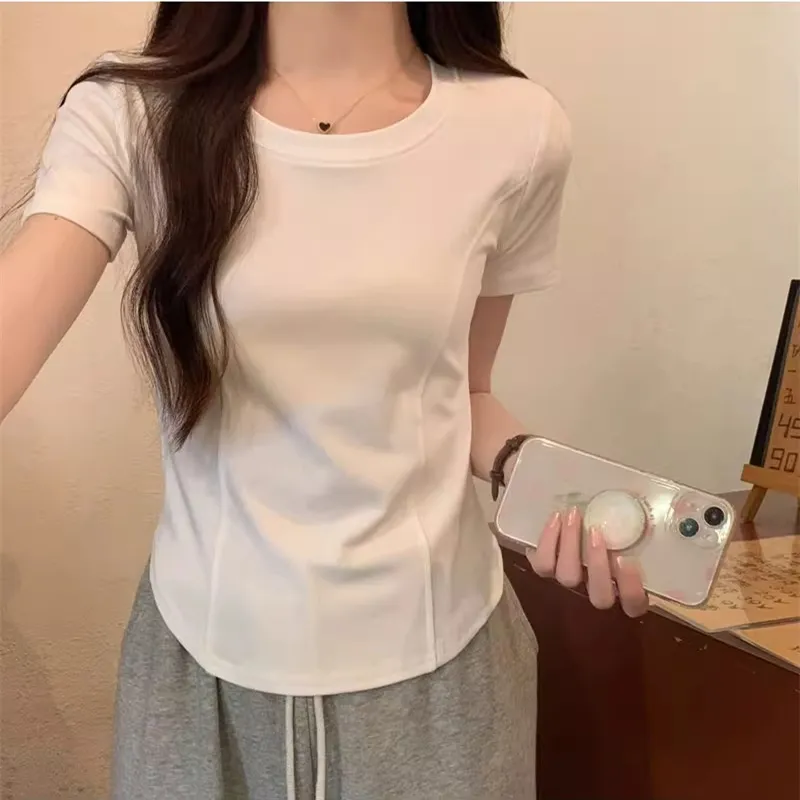 HEISU Regular T Shirt Women's White-4