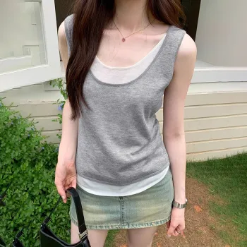 Puppytown Tank Top Women's Gray