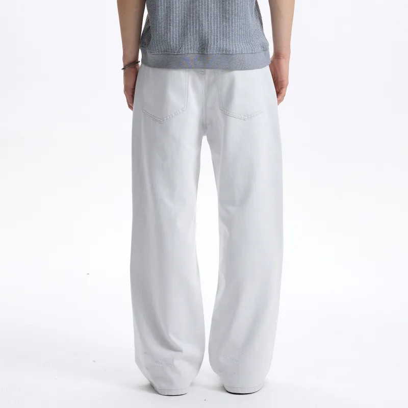 A3G4 Jeans Unisex Gray Sand White-5