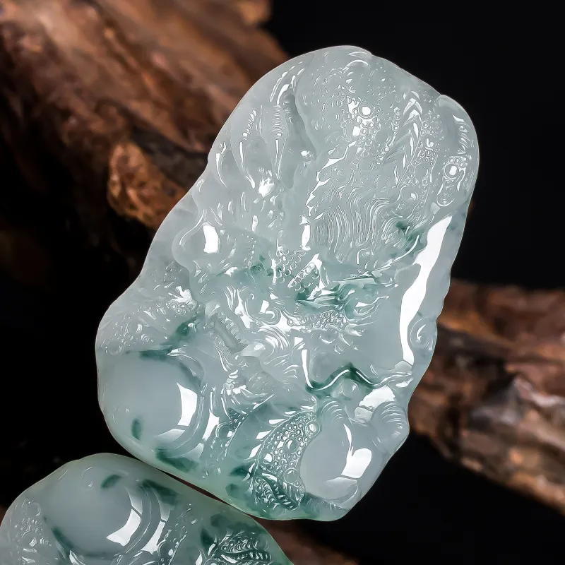 LIYUFU Ice Glutinous Jadeite Pendants Unisex-2