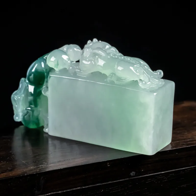 LIYUFU Ice Glutinous Jadeite Seals Unisex-4