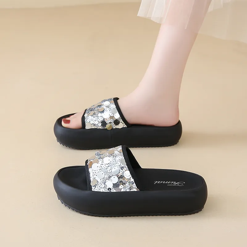 JANE HARLOW Rubber Sole Slip Resistant Abrasion Resistant Slide Slippers Women's-9