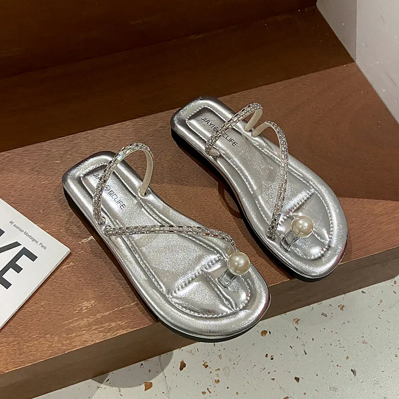JANE HARLOW Sequins Slip Resistant Abrasion Resistant Slide Slippers Women's-7