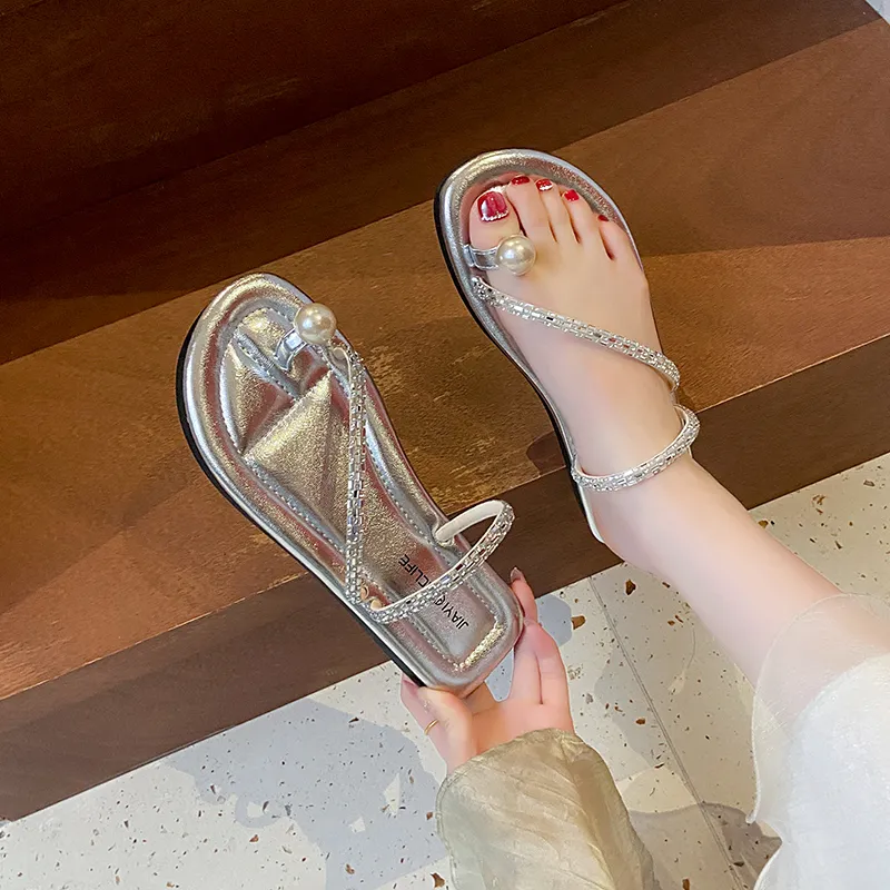 JANE HARLOW Sequins Slip Resistant Abrasion Resistant Slide Slippers Women's-9