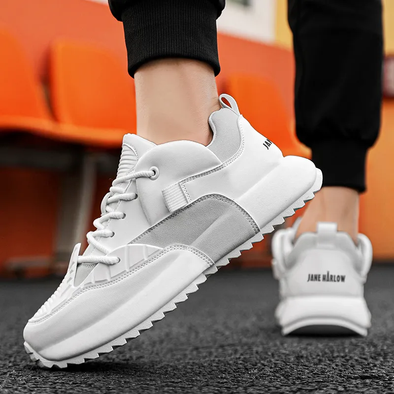 JANE HARLOW Slip Resistant, Abrasion Resistant, Breathable, Lightweight, Height Increasing Low Top Casual Shoes Men's-9