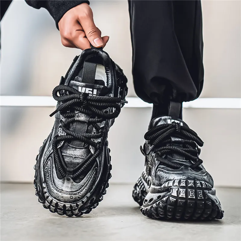 JANE HARLOW Anti Slip And Wear Resistant Height Increasing Low Top Chunky Sneakers Men's-51