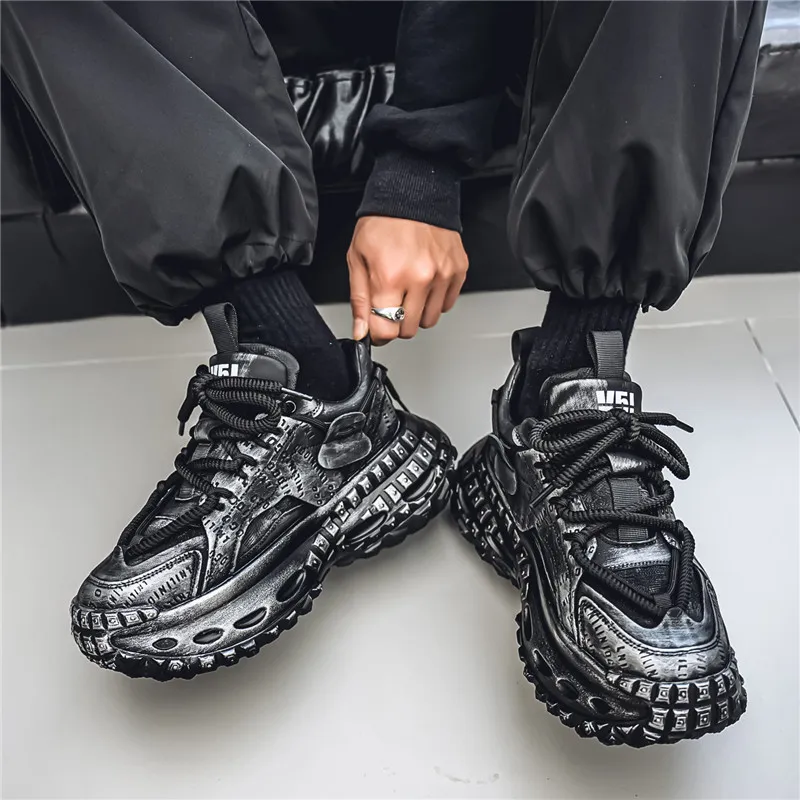 JANE HARLOW Anti Slip And Wear Resistant Height Increasing Low Top Chunky Sneakers Men's-50