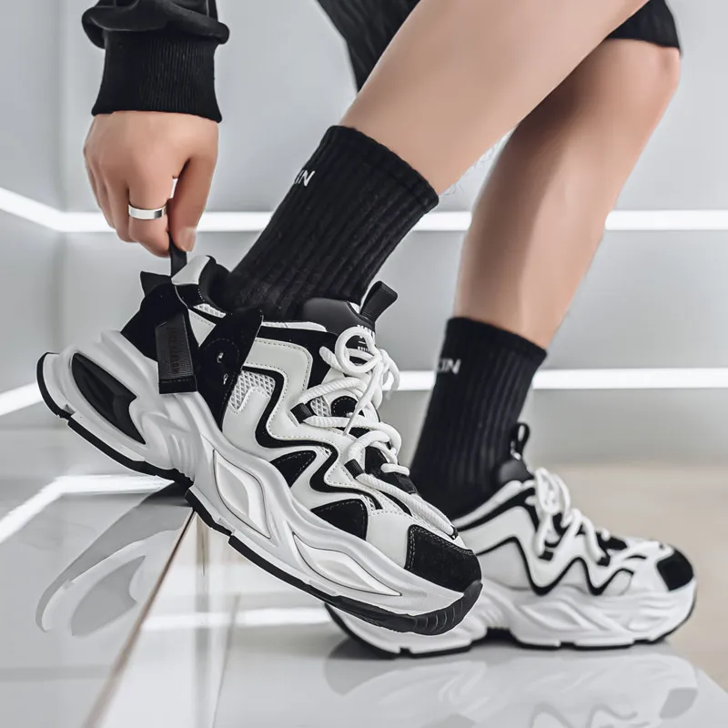 JANE HARLOW Slip Resistant, Abrasion Resistant, Breathable, Height Increasing Low Top Chunky Sneakers Men's-2