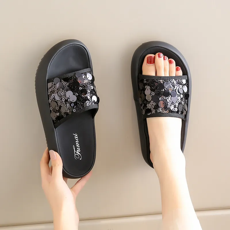 JANE HARLOW Rubber Sole Slip Resistant Abrasion Resistant Slide Slippers Women's-2