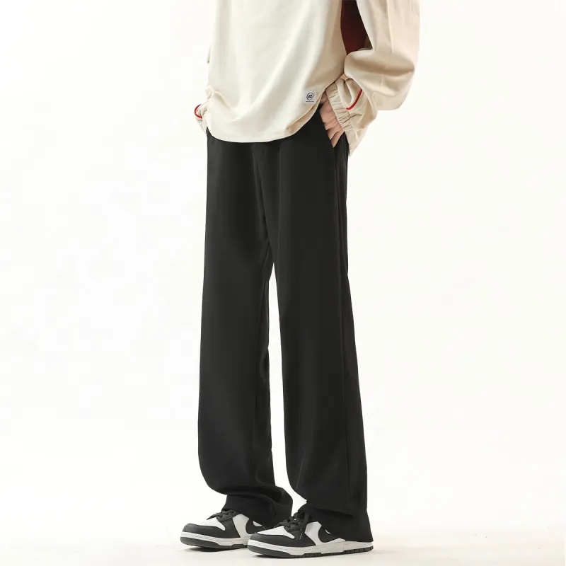 UVVT Suit Trousers Unisex Black Ice Silk Pants-2