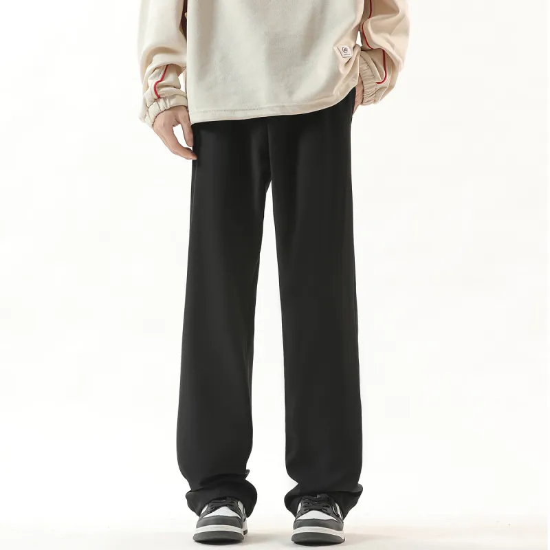 UVVT Suit Trousers Unisex Black Ice Silk Pants-5