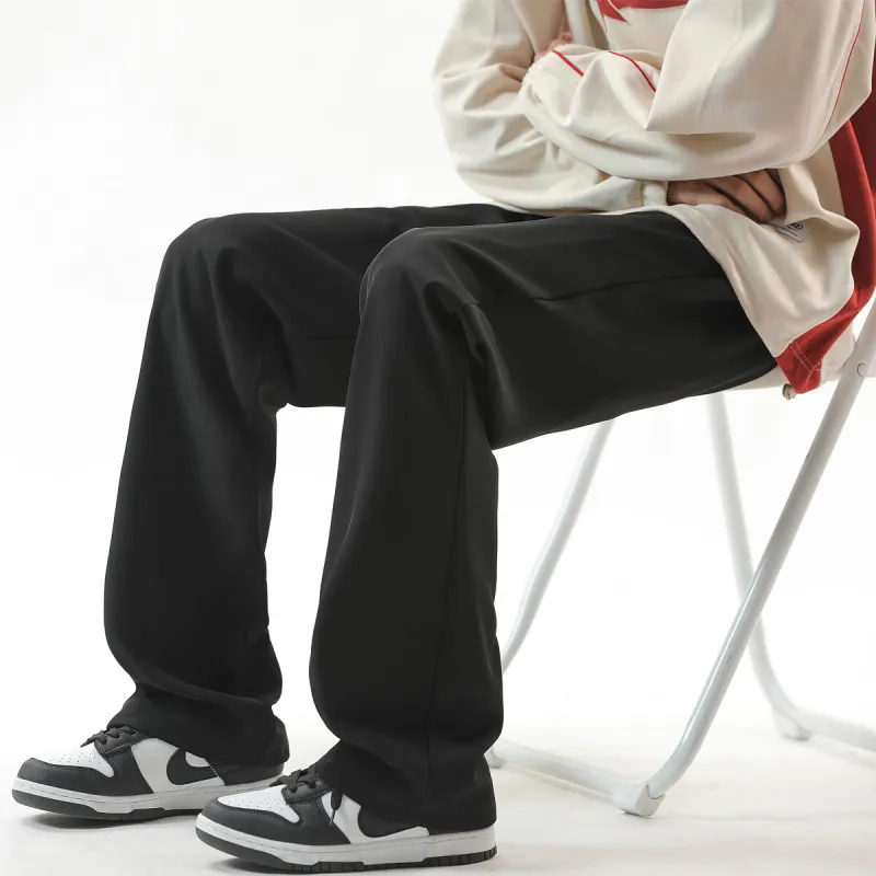 UVVT Suit Trousers Unisex Black Ice Silk Pants-6