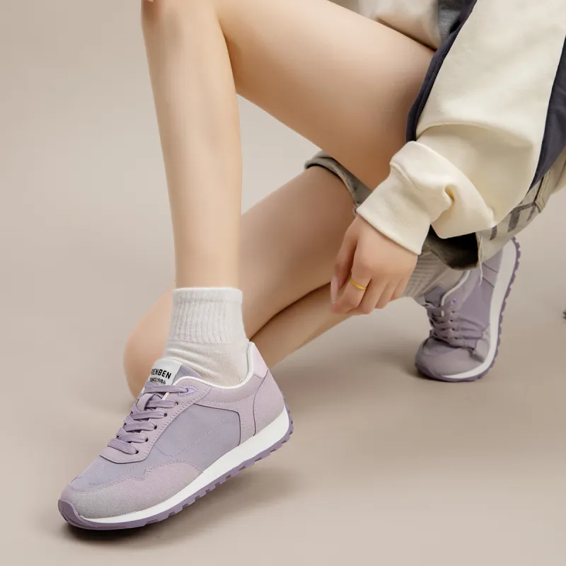 RENBEN Breathable Lightweight Height Increasing Low Top Casual Shoes Women's-28