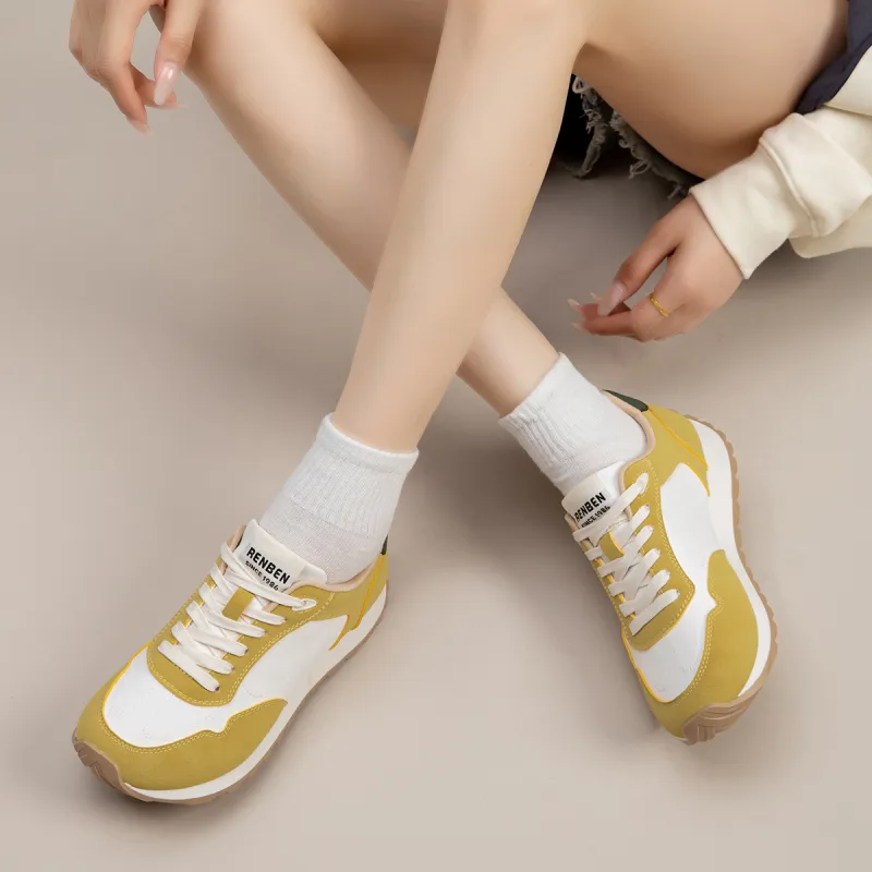 RENBEN Breathable Lightweight Height Increasing Low Top Casual Shoes Women's-5