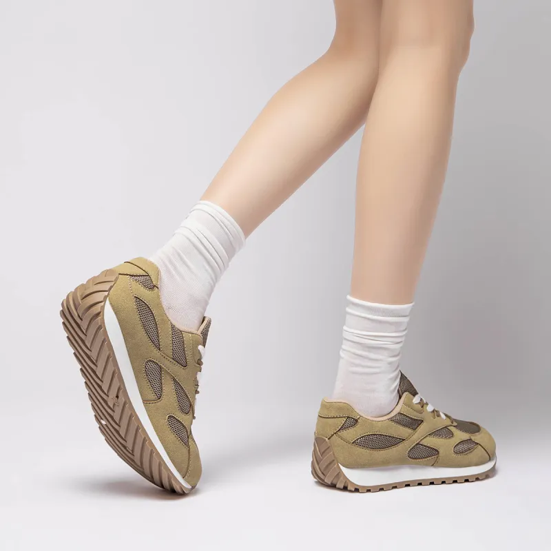 RENBEN Breathable Lightweight Height Increasing Low Top Casual Shoes Women's-6