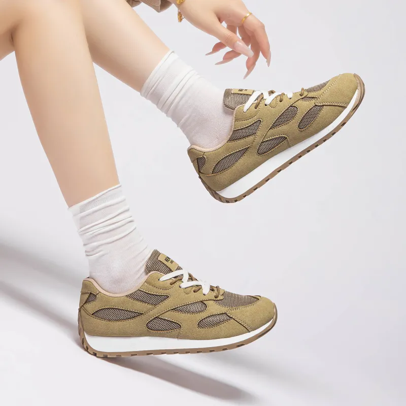 RENBEN Breathable Lightweight Height Increasing Low Top Casual Shoes Women's-5