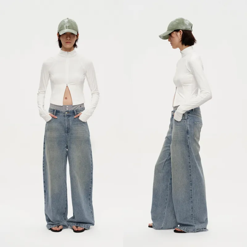 Rarely Alike Washable Jeans Women's Blue-4
