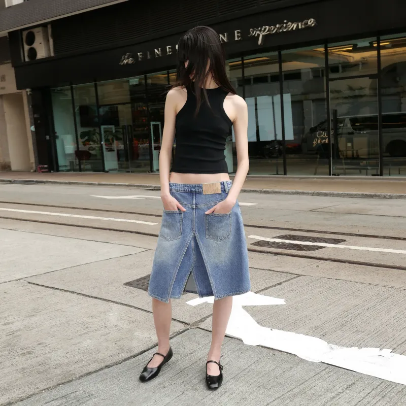 Rarely Alike Denim Short Skirts Women's-1