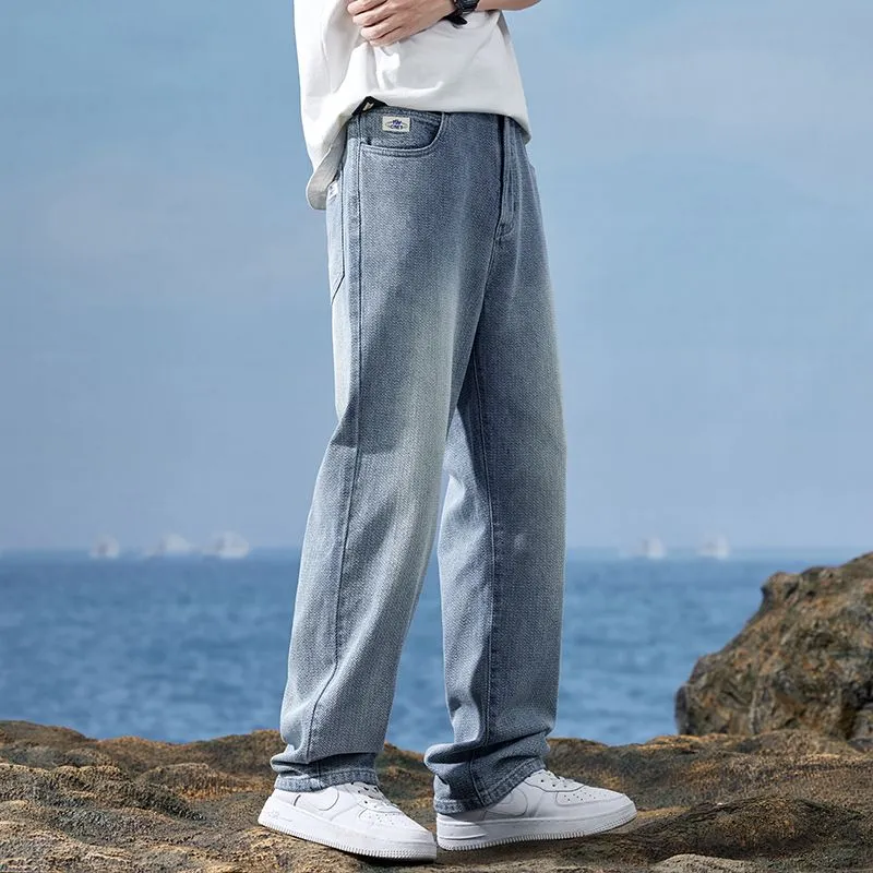 Children Of Huaxia Jeans Loose Fit Straight Fit Men's-1