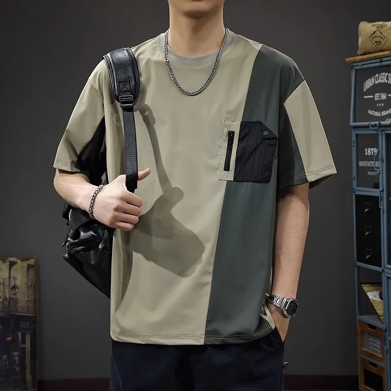 Children Of Huaxia T Shirt Men's Khaki Green-3