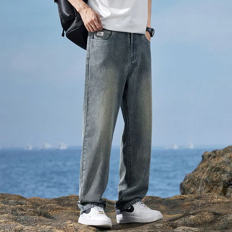 Children Of Huaxia Jeans Loose Fit Straight Fit Men's-11