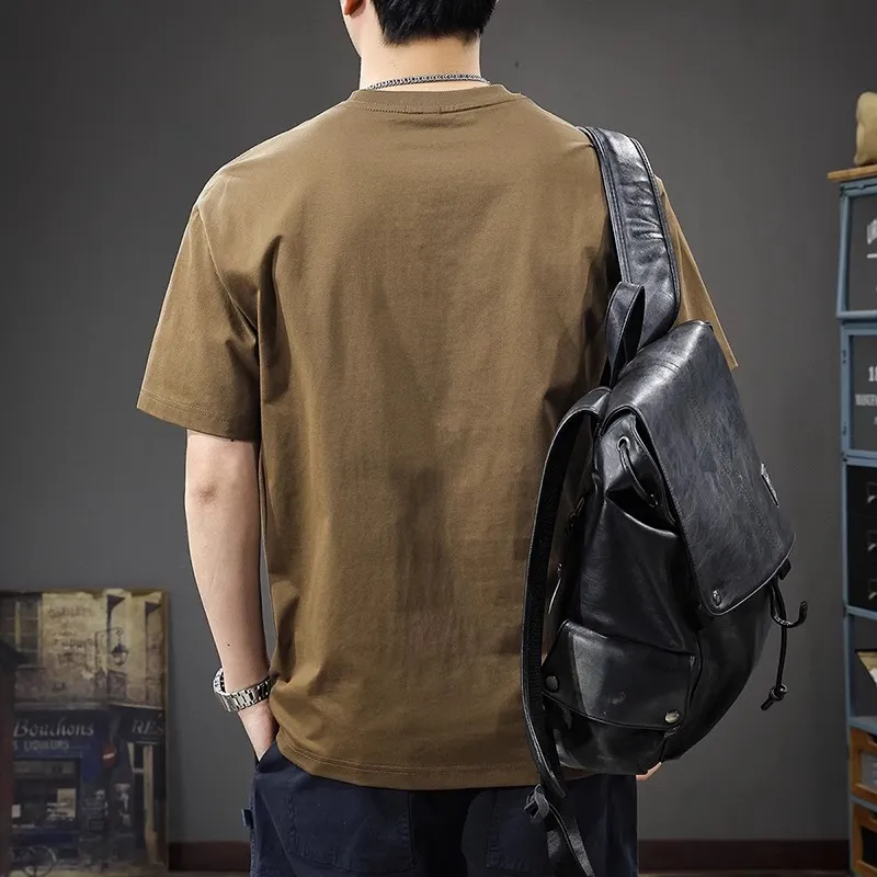 Children Of Huaxia T Shirt Men's Brown-3