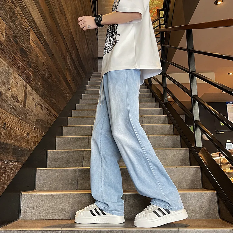 Children Of Huaxia Jeans Unisex Light Blue-2