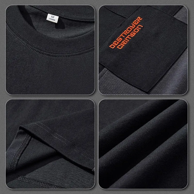 PAINT STAIN T Shirt Men's Classic Black-3