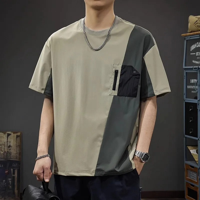 Children Of Huaxia T Shirt Men's Khaki Green-4