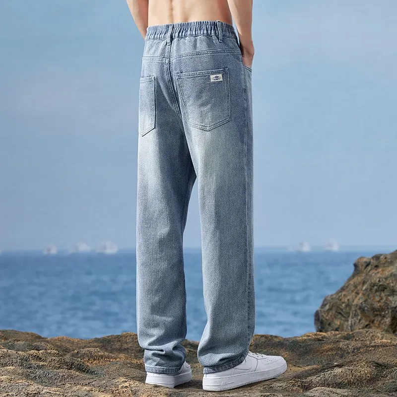 Children Of Huaxia Jeans Loose Fit Straight Fit Men's-4