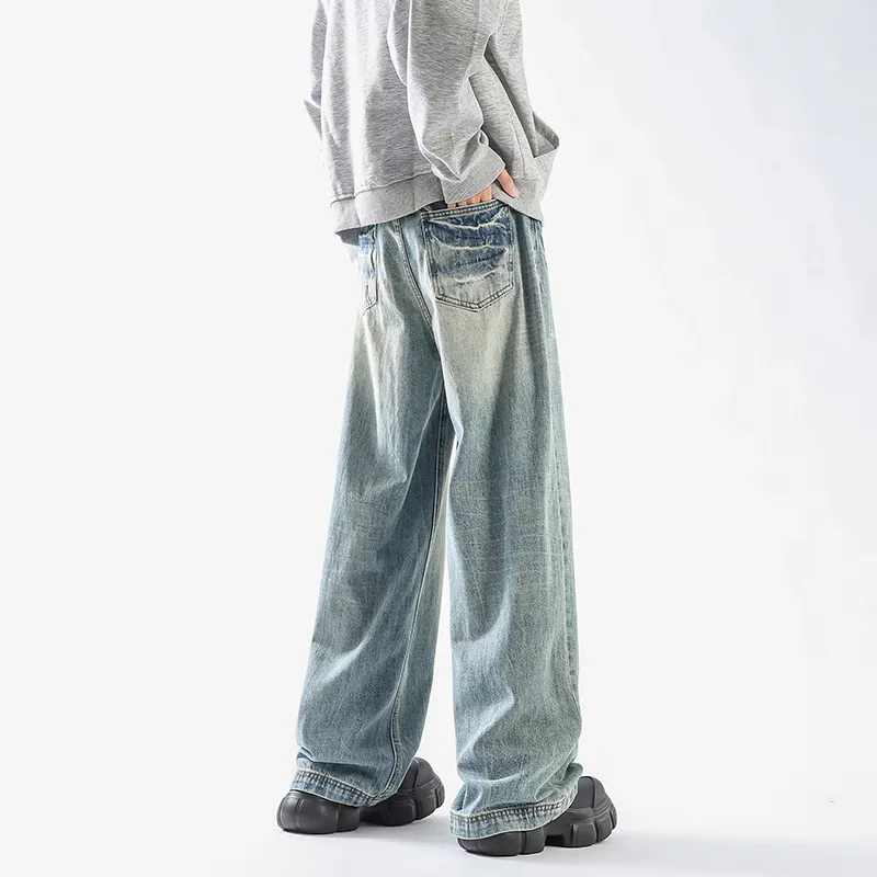Children Of Huaxia 2025 Spring Summer Jeans Men's Nostalgic Blue-4