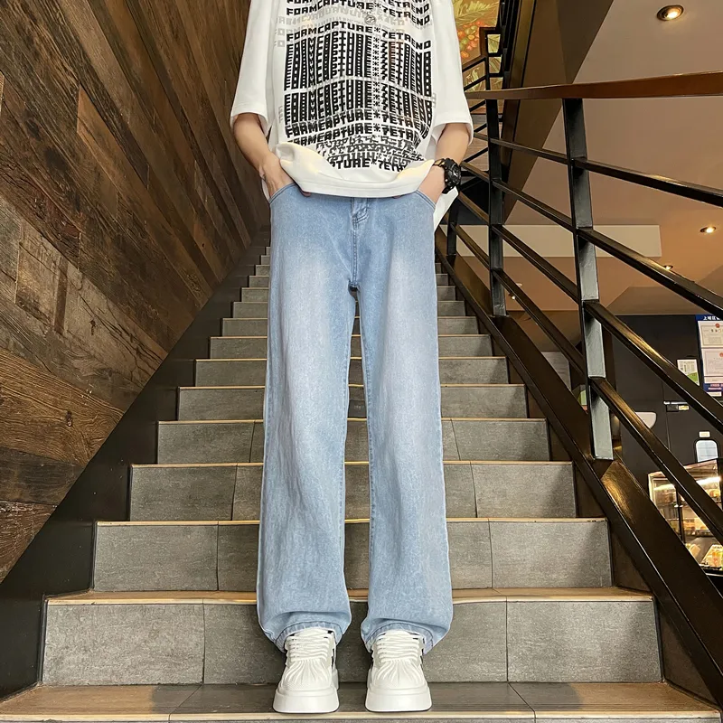 Children Of Huaxia Jeans Unisex Light Blue-1