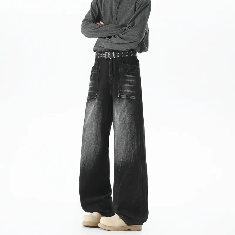 Children Of Huaxia 2025 Spring Summer Jeans Men's Black Gray-2