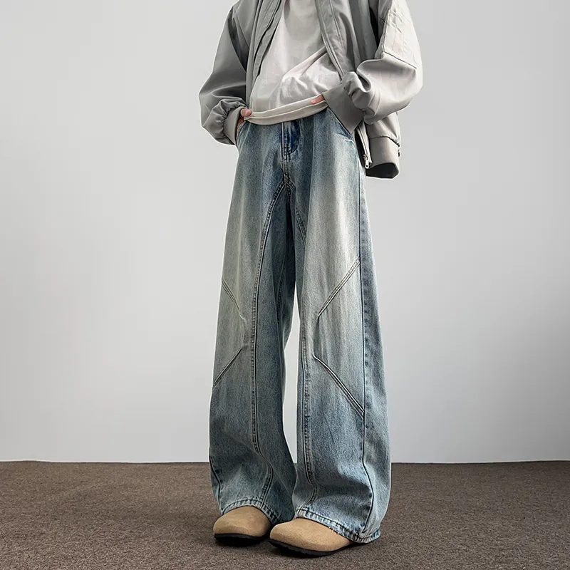 Children Of Huaxia 2025 Spring Summer Jeans Men's Light Blue-2