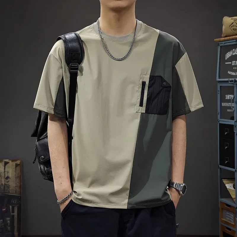 Children Of Huaxia T Shirt Men's Khaki Green-1