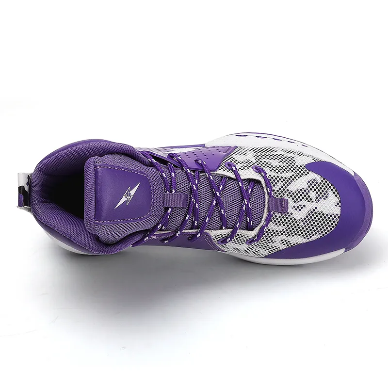 Animal Claws Shock Absorbers Slip Resistant Breathable Mid Top Basketball Shoes Unisex-10