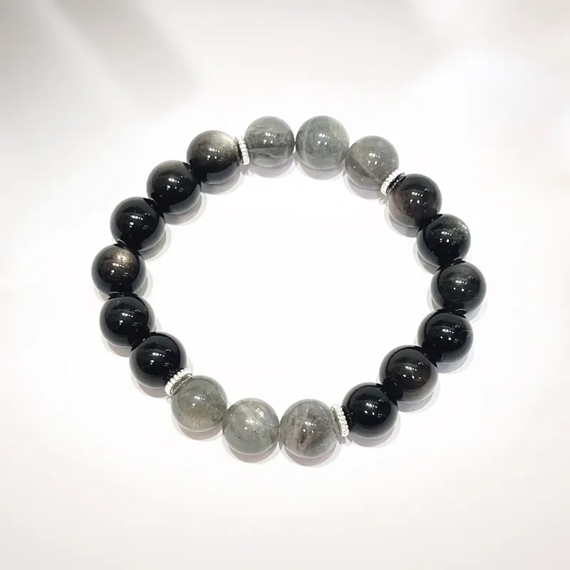 Ancient Jewelry Obsidian Jade Bracelets Unisex-1
