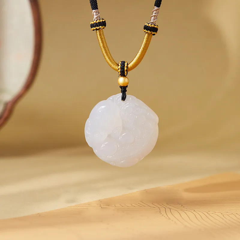 Ancient Jewelry Chalcedony Necklaces Women's-2