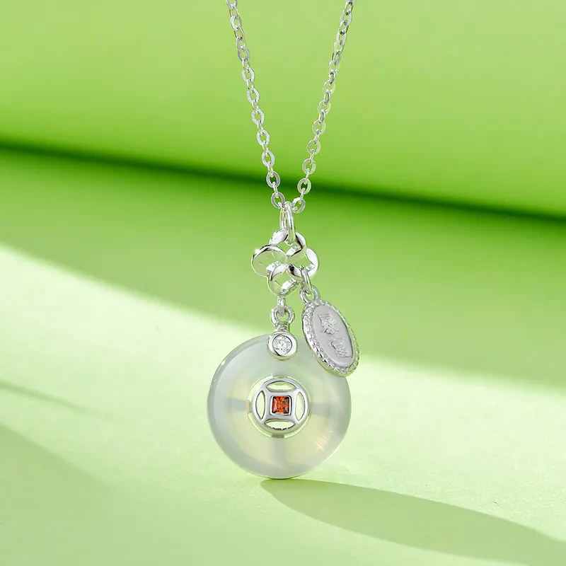 Ancient Jewelry Chalcedony Jade Necklaces Women's-1