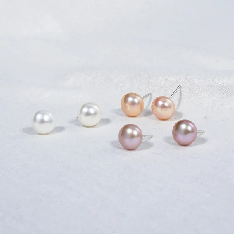 Ancient Jewelry Pearl Stud Earrings Women's-2