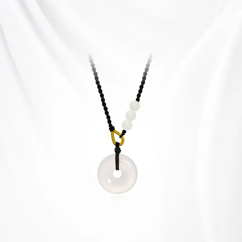 Ancient Jewelry Chalcedony Necklaces Unisex-5