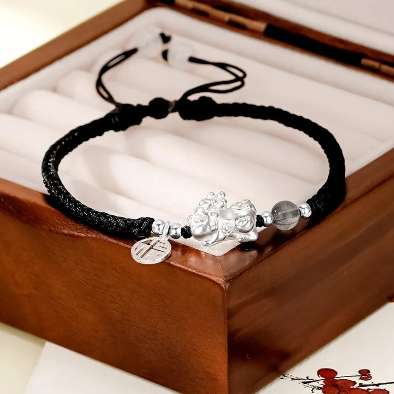 Ancient Jewelry S999 Fine Silver Bracelets Unisex-4