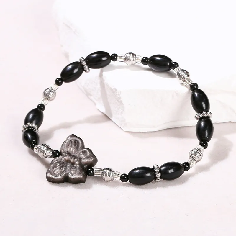 Ancient Jewelry Obsidian Bracelets Women's-3