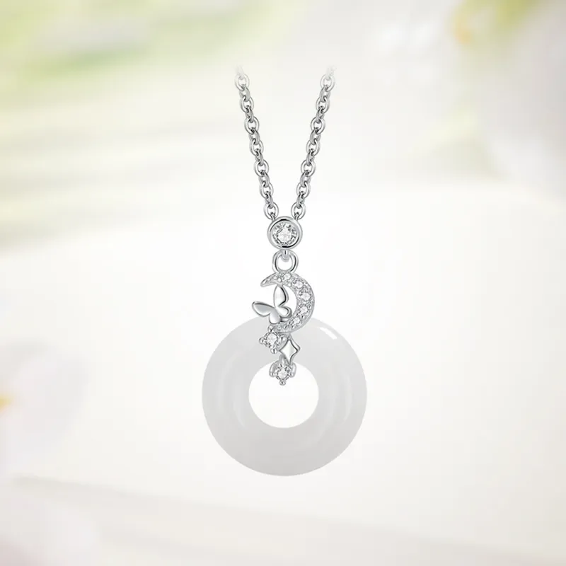 Ancient Jewelry Chalcedony Jade Necklaces Women's-1