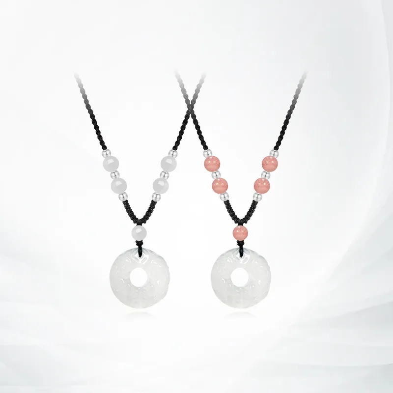 Ancient Jewelry Chalcedony Necklaces Unisex-13
