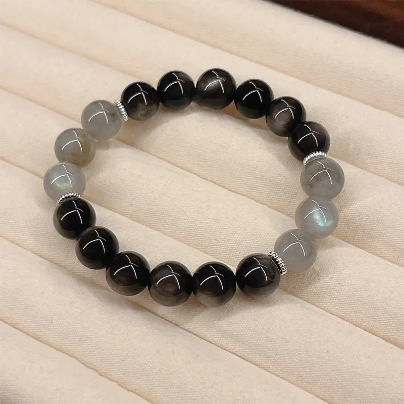 Ancient Jewelry Obsidian Jade Bracelets Unisex-2