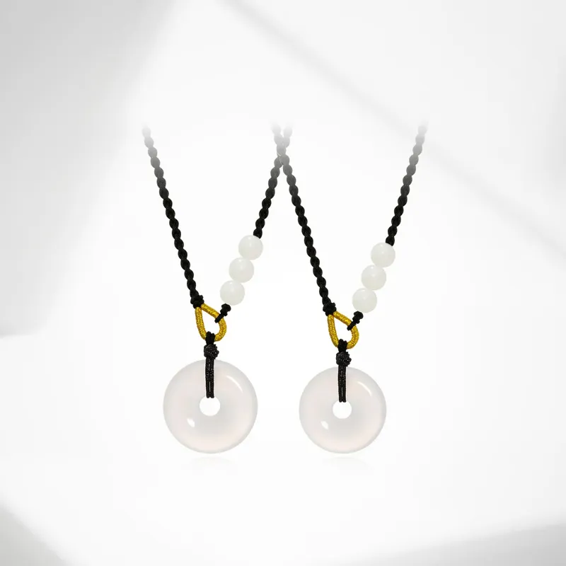 Ancient Jewelry Chalcedony Necklaces Unisex-7