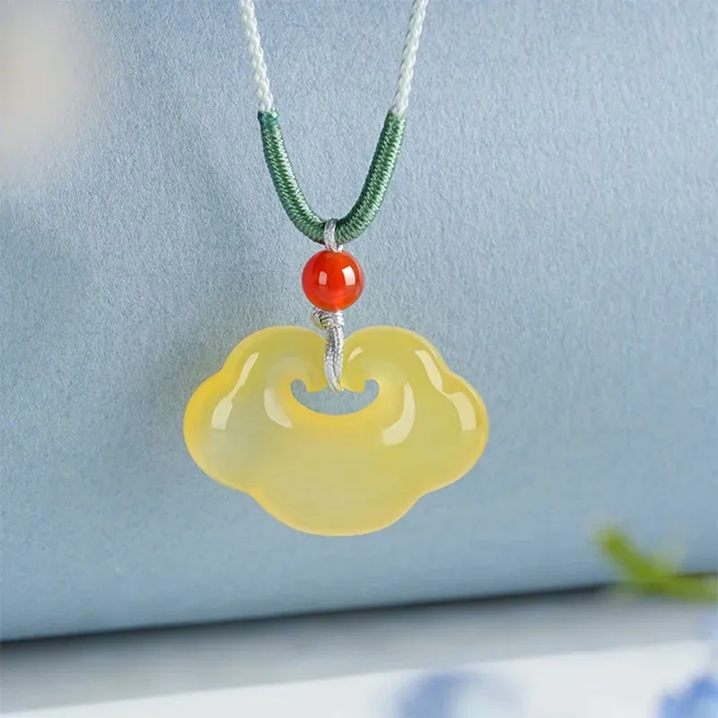 Ancient Jewelry Chalcedony Necklaces Unisex-7