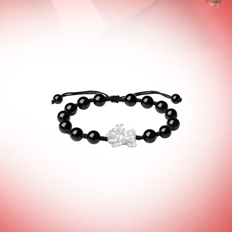Ancient Jewelry Obsidian Jade Bracelets Unisex-2