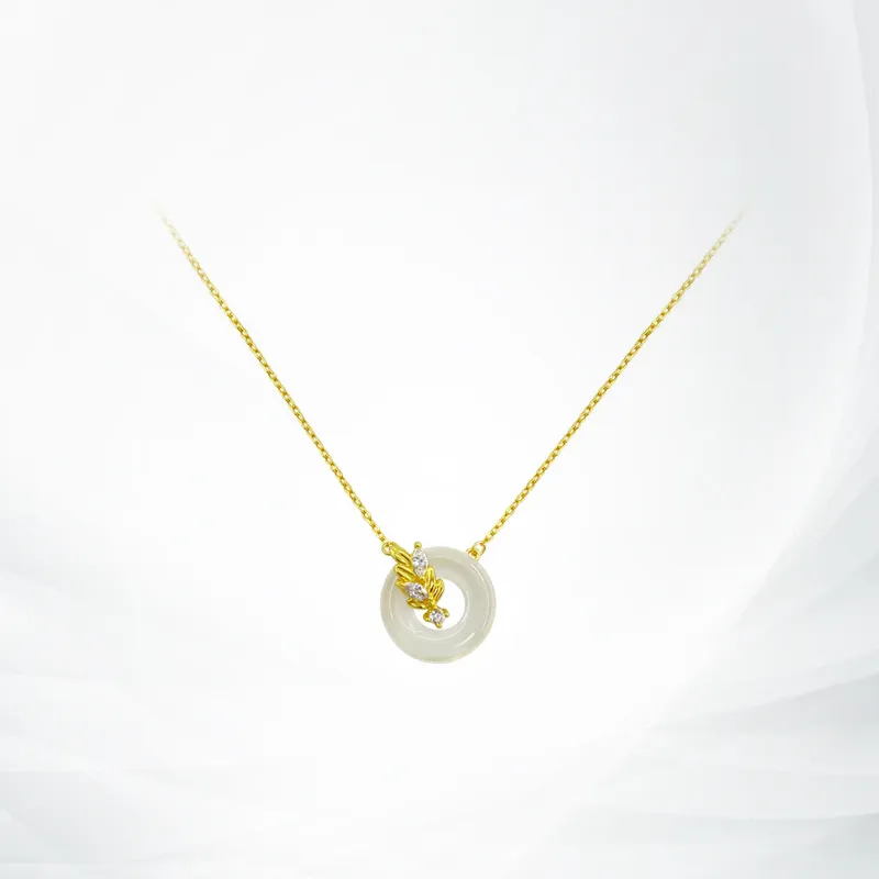 Ancient Jewelry Chalcedony Jade Necklaces Women's-5